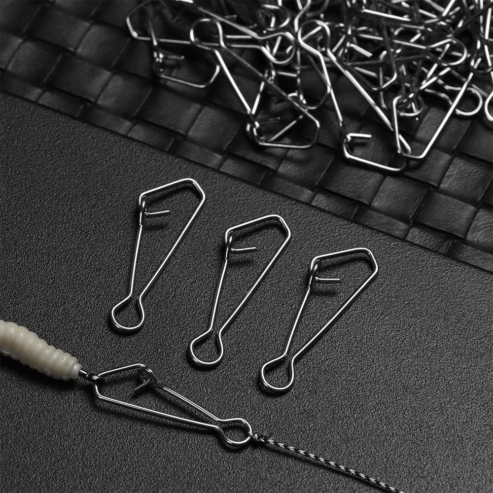 Fishing Equipment Hook - 釣り針付きフック,50ピース/パック,釣り針,0〜7 #,ステンレス鋼,安全ピン,スイベル