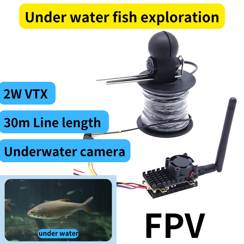 Underwater Fishing Camera - 2 ワット画像伝送ワイヤレス水中魚検出カメラリモコンボートアンカー魚釣り深さを測定することができます