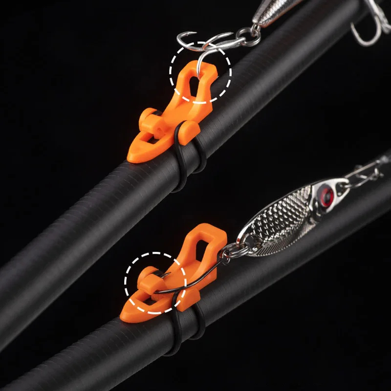Fishing Equipment Hook - 10-40SET 釣りフックキーパールアーベイトホルダー 釣り竿用ゴムリング3個付き 釣り具ポータブルアクセサリー 固定餌