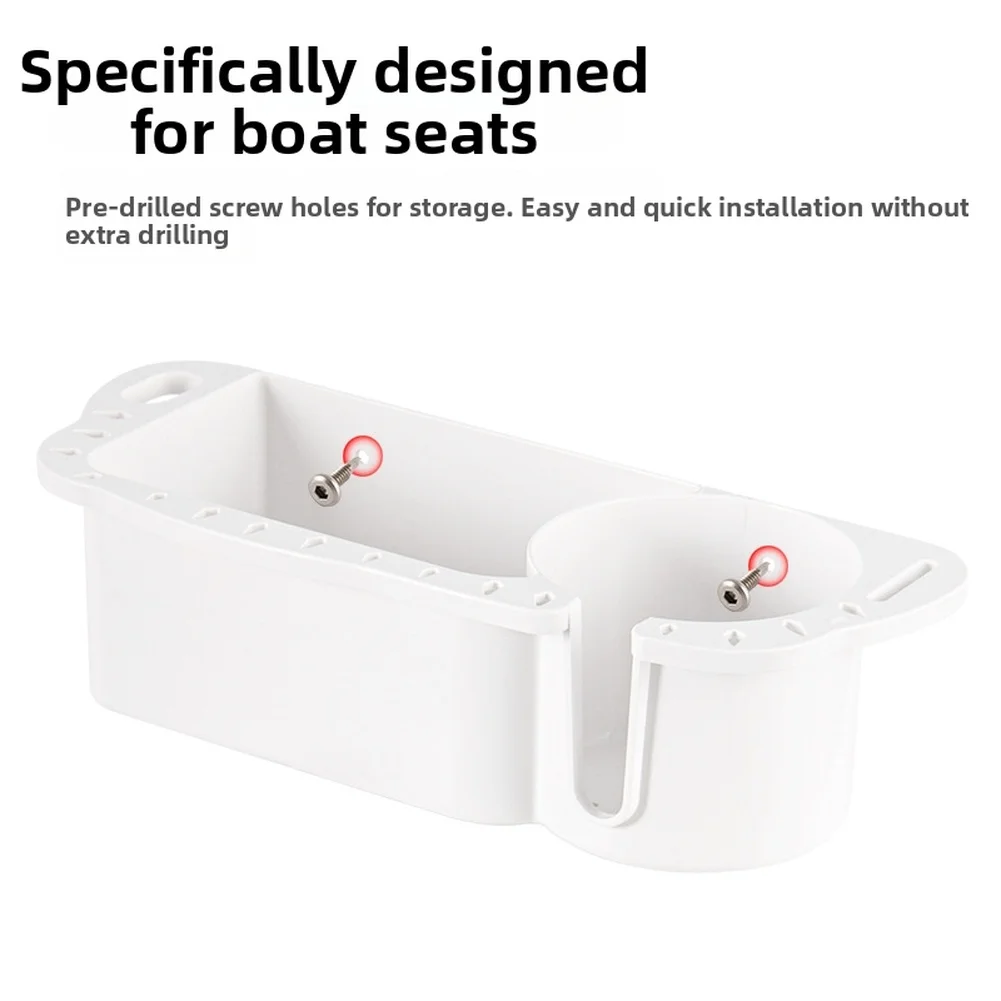 Fishing Equipment - ABS 釣り用コンテナ釣具ボックス 2 列の排水穴 ボートデッキ取り付け用の事前に穴あけされたネジ穴