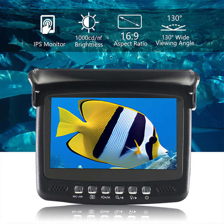 Underwater Fishing Camera - 4.3 インチ画面水中 15/30 メートル氷釣りカメラ DVR 写真とビデオを撮る魚群探知機防水