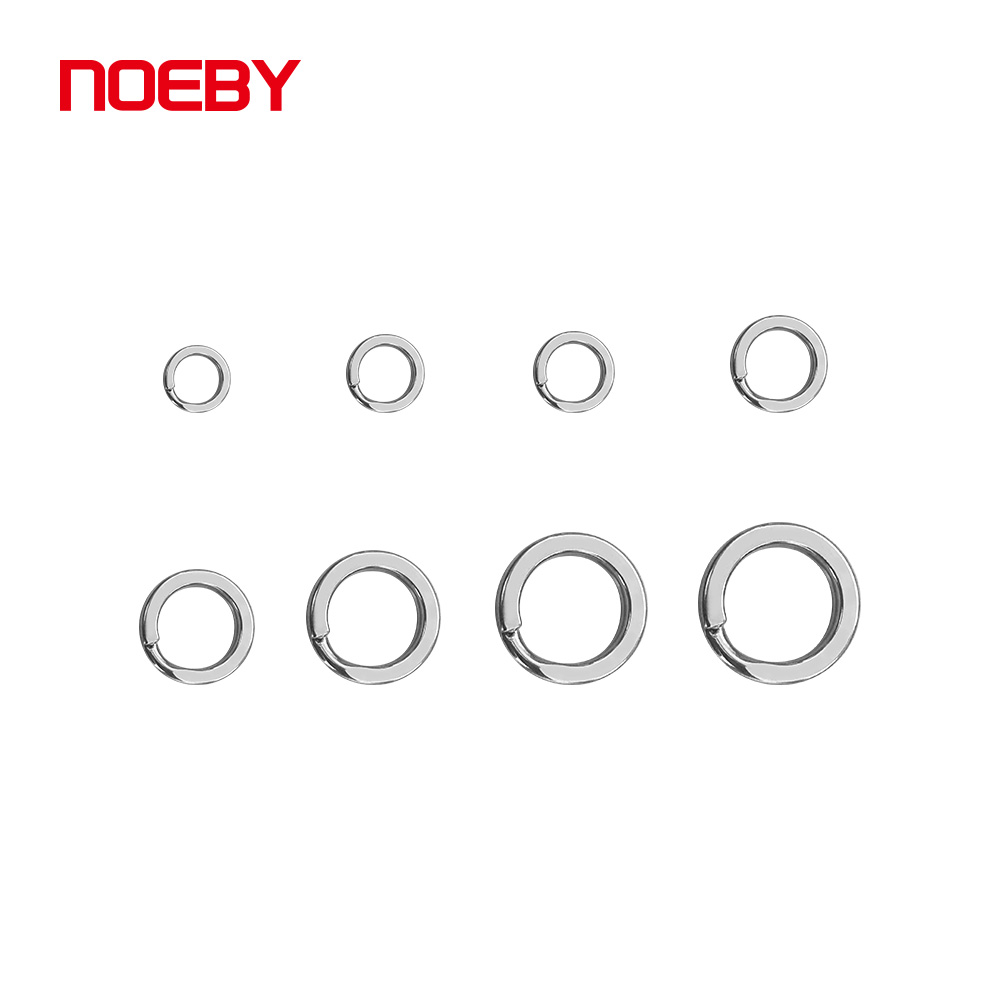 Fishing Equipment Hook - Noeby-釣り用ステンレス鋼スプリットリング、ジギング用ダブルリング、gtゲーム、高強度プル、海釣り道具、130kg