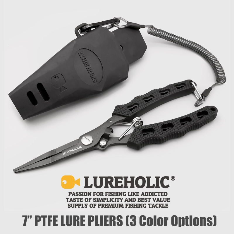 Fishing Equipment Hook - LureHoldic-コーティングされた釣り糸,フック,切断,編組線,柔らかいゴム製シースとストラップ,7インチ,18cm, 72g