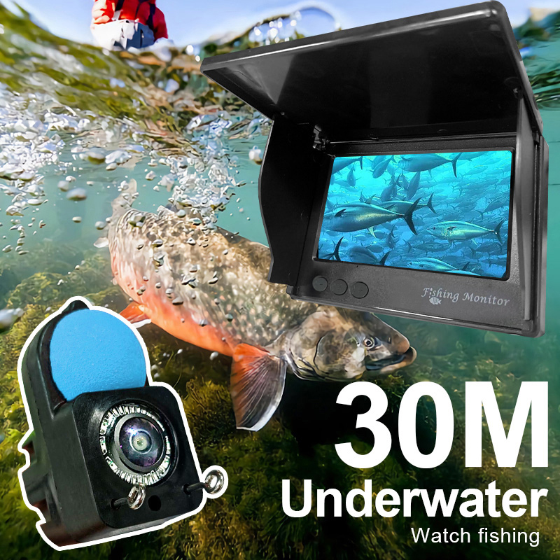 Underwater Fishing Camera - 水中釣りカメラ 1080P HD カメラ赤外線ライトポータブル氷釣り魚探カメラ 15 メートル