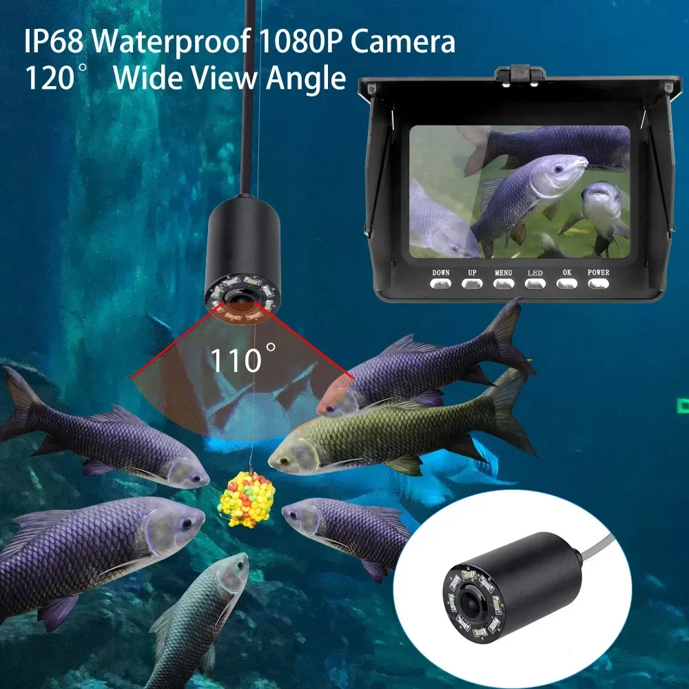 魚群探知機 5.0 インチ Lcd ディスプレイ水中釣りカメ - Underwater Fishing Camera のレビューと価格