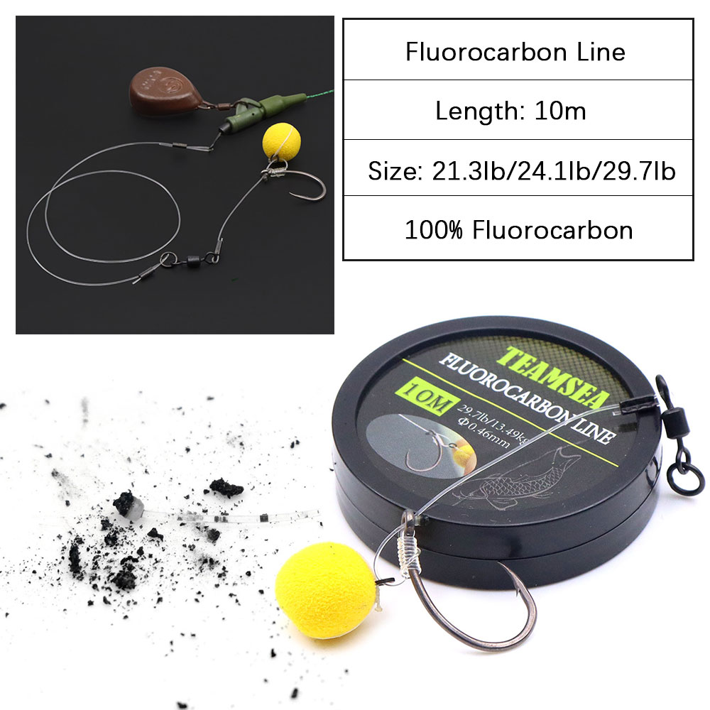 10mフッ素コーティング鯉釣り糸 超硬質カーボンファイバー  - Fluorocarbon Line のレビューと価格