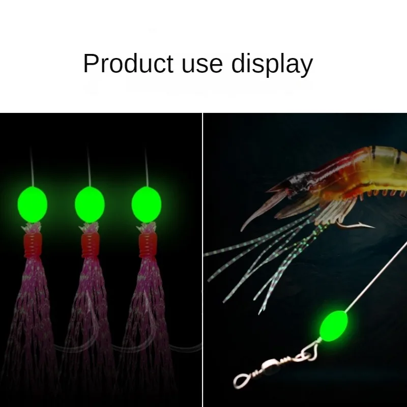 100 ピース/ロットオーバルナイト発光釣りビーズ光る海釣り - Fishing Equipment Hook のレビューと価格