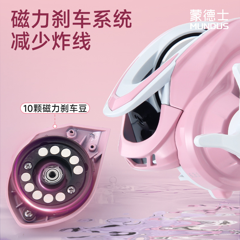 ピンク 6.3:1 ギア比 3+1 ボールベアリング バック - Electric Fishing Reel のレビューと価格
