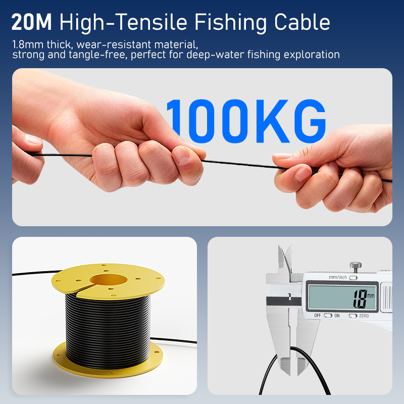 4.3インチLCDポータブル魚群探知機、20m水中カメラ、水 - Underwater Fishing Camera のレビューと価格
