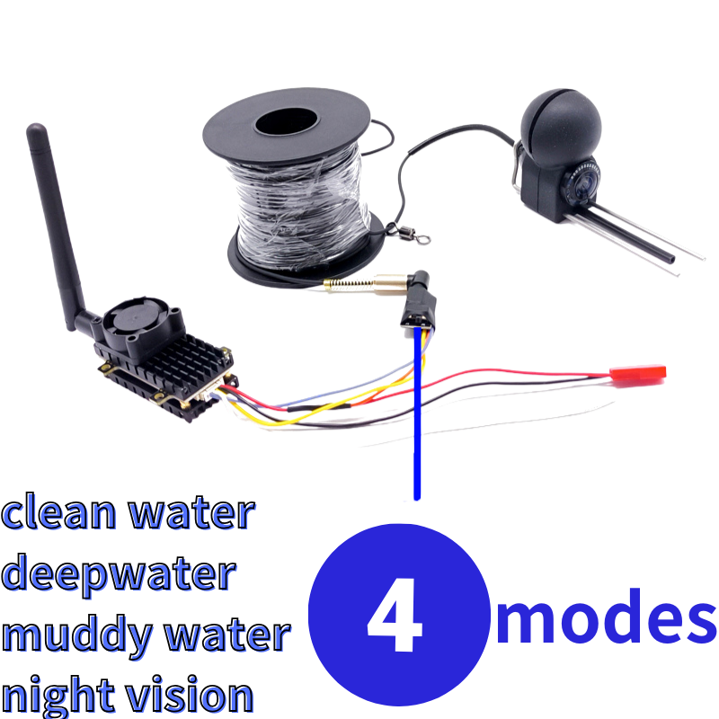 2 ワット画像伝送ワイヤレス水中魚検出カメラリモコンボートア - Underwater Fishing Camera のレビューと価格