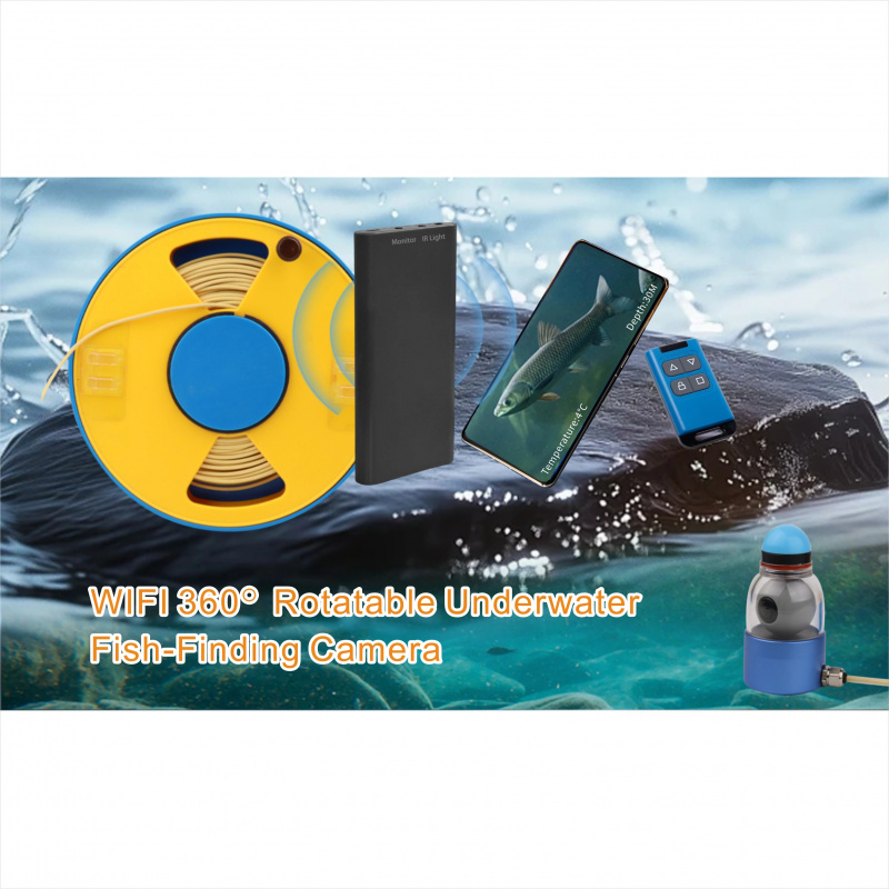 水中釣りカメラ、360度 °   回転可能なWiFiアプリ対 - Underwater Fishing Camera のレビューと価格