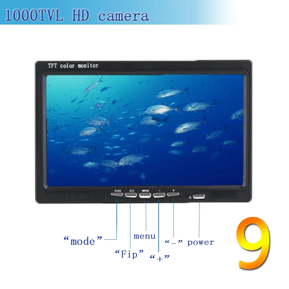 魚群探知機 F08A 9インチ水中釣りカメラ 広視野角 10 - Underwater Fishing Camera のレビューと価格