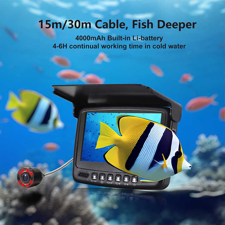 4.3 インチ画面水中 15/30 メートル氷釣りカメラ D - Underwater Fishing Camera のレビューと価格