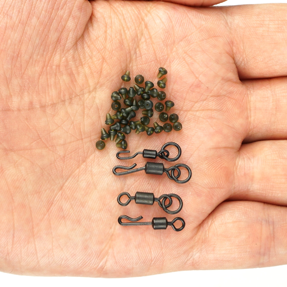 ヒリシ 70個入り 鯉釣り用ベイトスクリューフックストッパー - Fishing Equipment Hook のレビューと価格